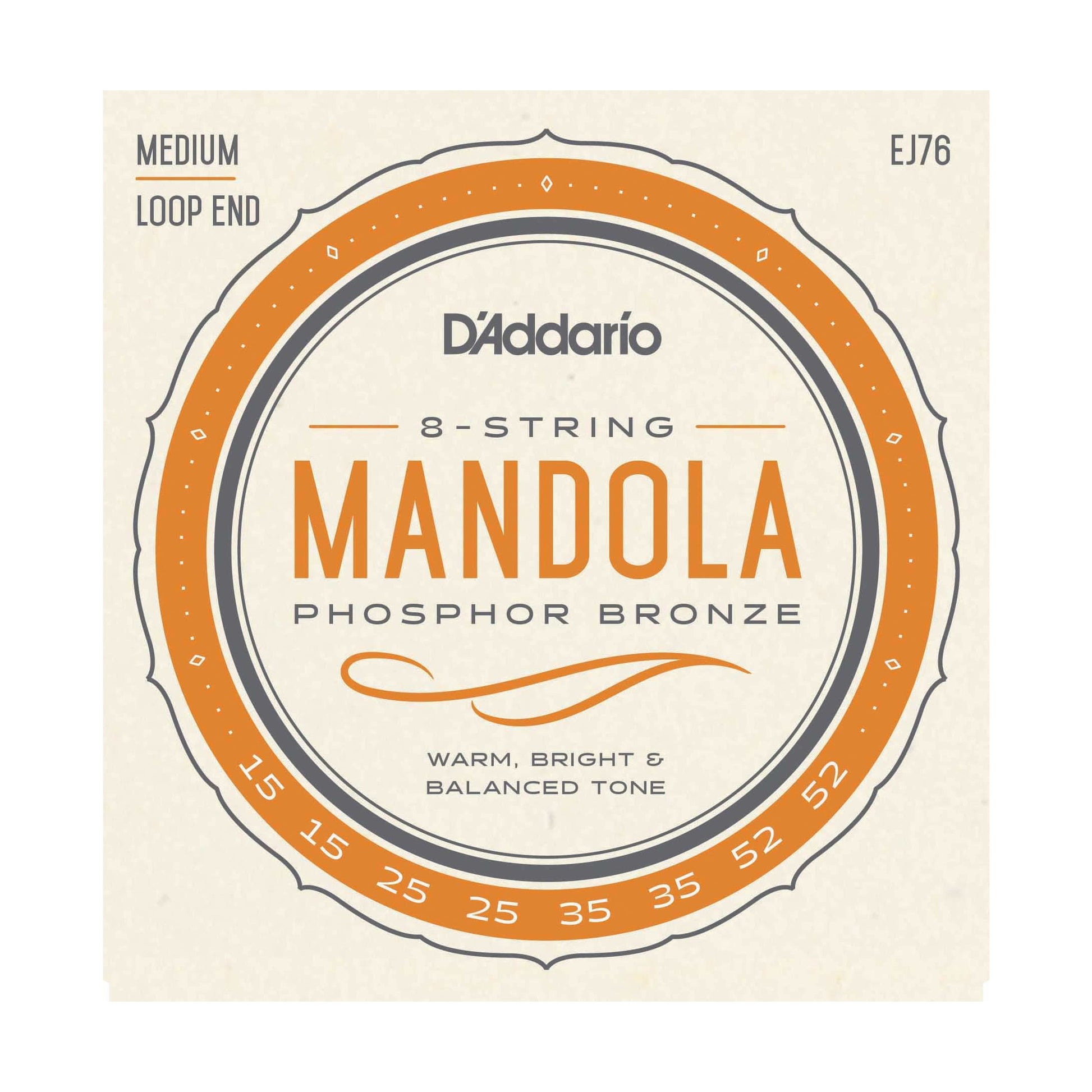 D'Addario EJ76 Phosphor Bronze Medium Gauge Mandola Strings