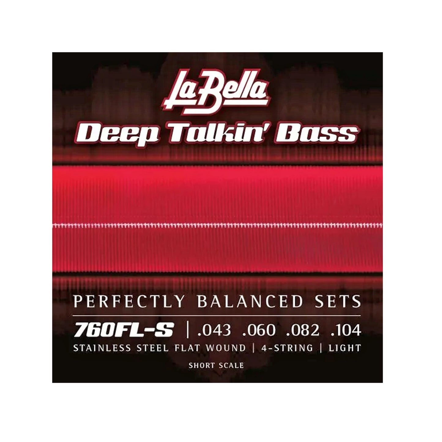 La Bella 760FL/S Flat Wound Short Scale Bass Strings