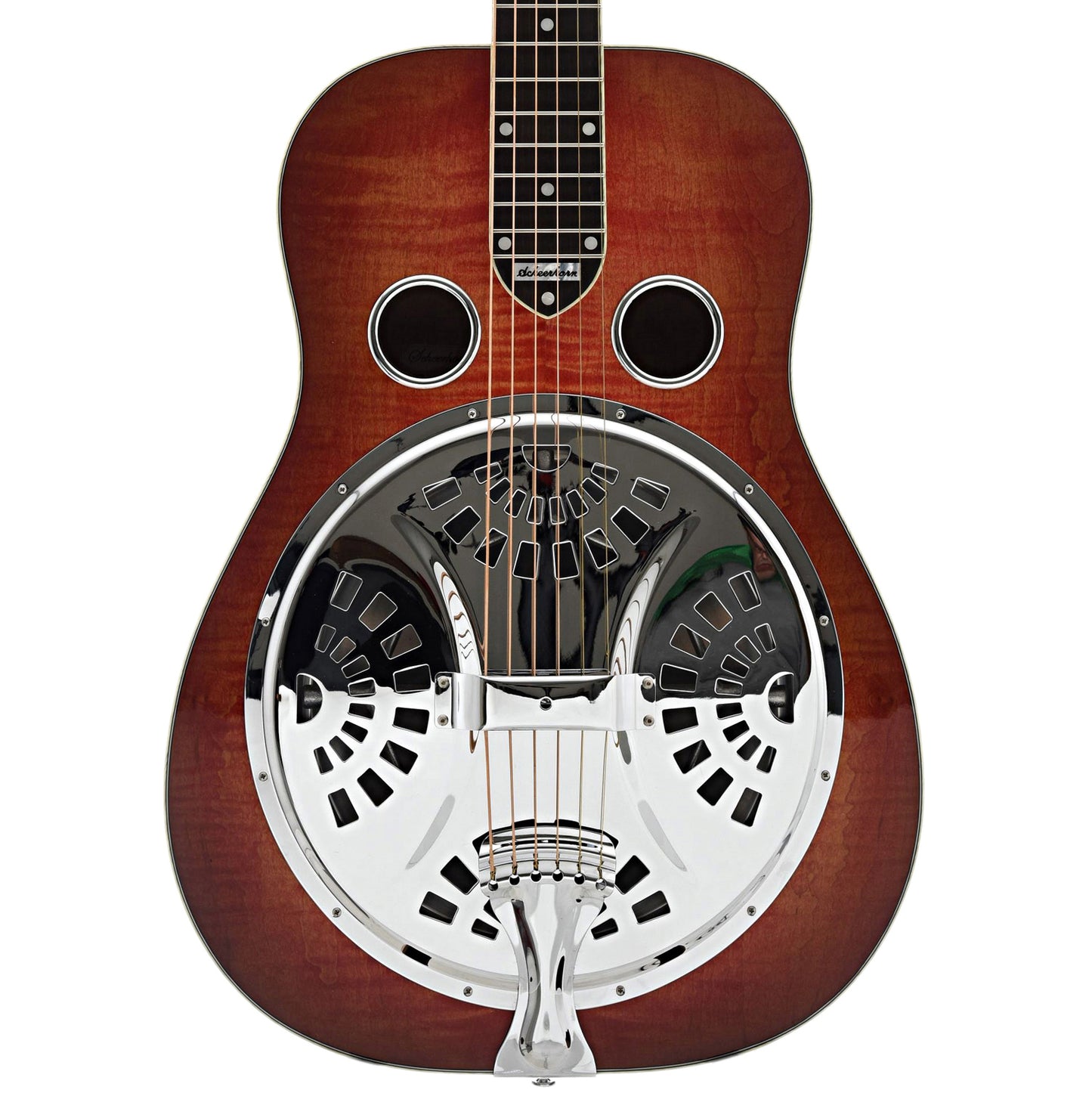 Front of National Scheerhorn L-Body Resonator Guitar 