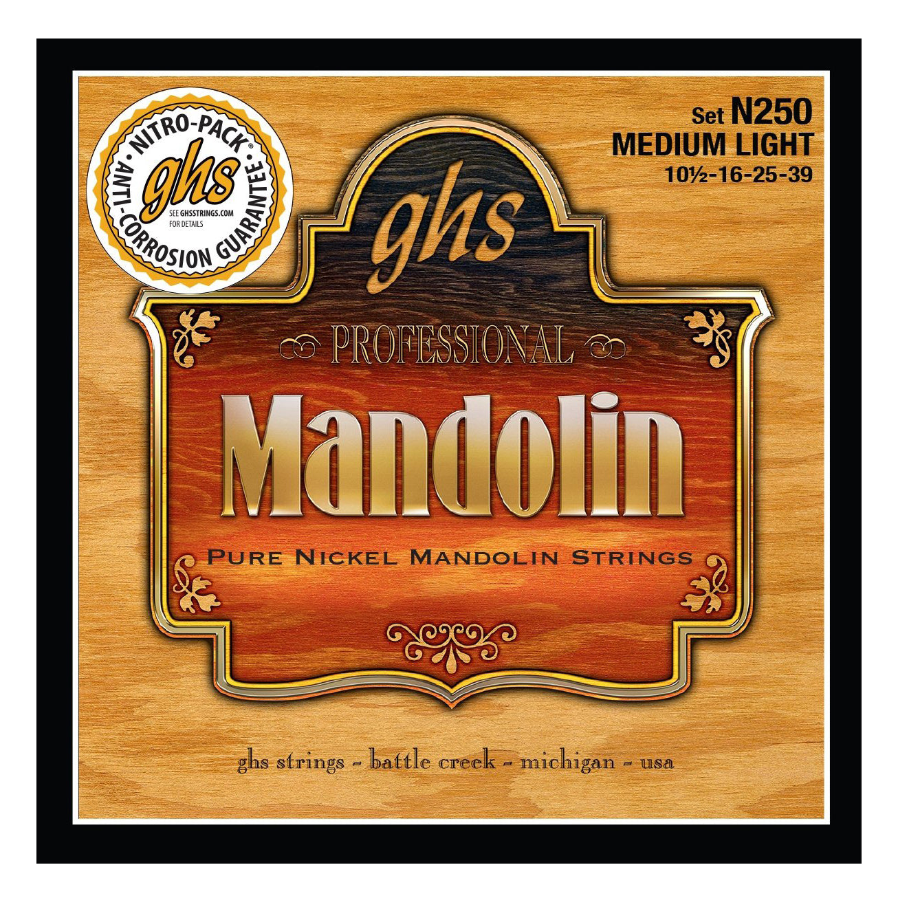 GHS N250 Pure Nickel Medium Light Mandolin Strings