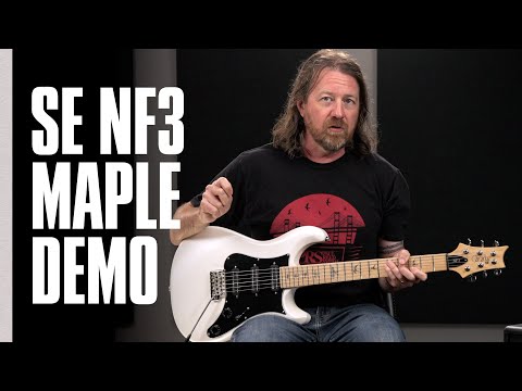 Video Demo of PRS SE NF3 Electric Guitar, Maple, Pearl White