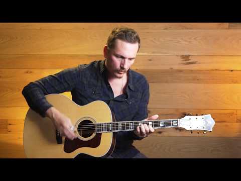 Video Demo of GUILD USA F-55 JUMBO ACOUSTIC GUITAR WITH PICKUP AND CASE