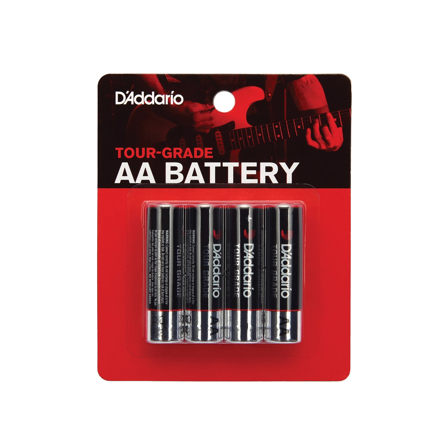 D'Addario Tour Grade AA Batteries, 4-Pack