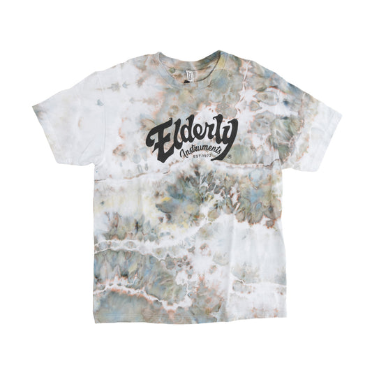 Elderly Instruments Tie-Dyed Logo Shirt, Pewter Water Color Pattern