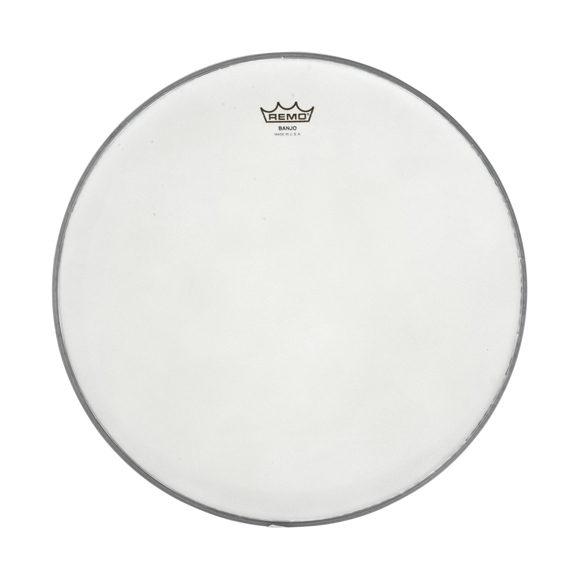 Front of Remo Frosted Bottom Banjo Head, 10 7/8 Inch Diameter, Medium Crown