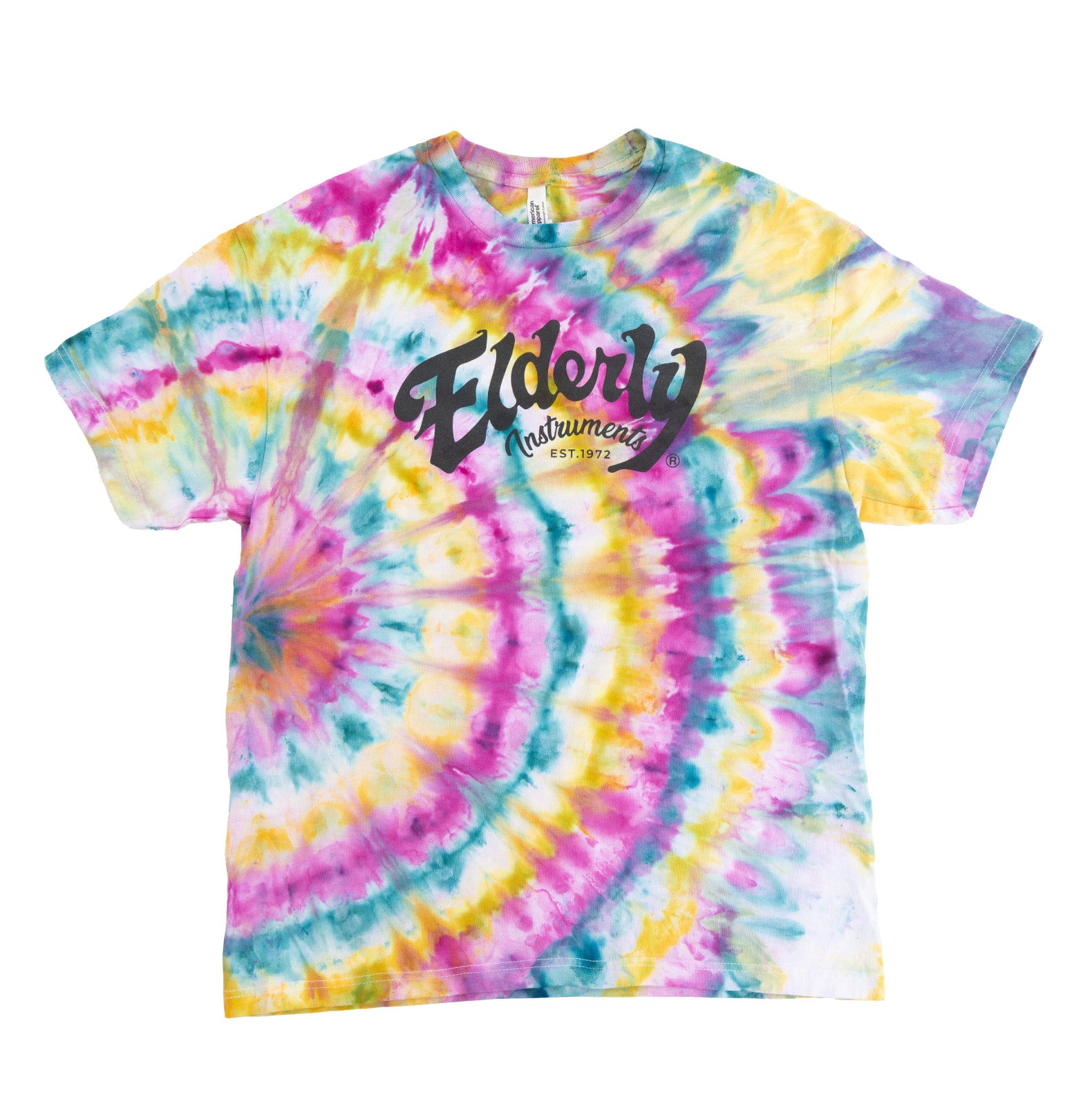 Elderly Instruments Tie-Dyed Logo Shirt, Side Burst Pattern