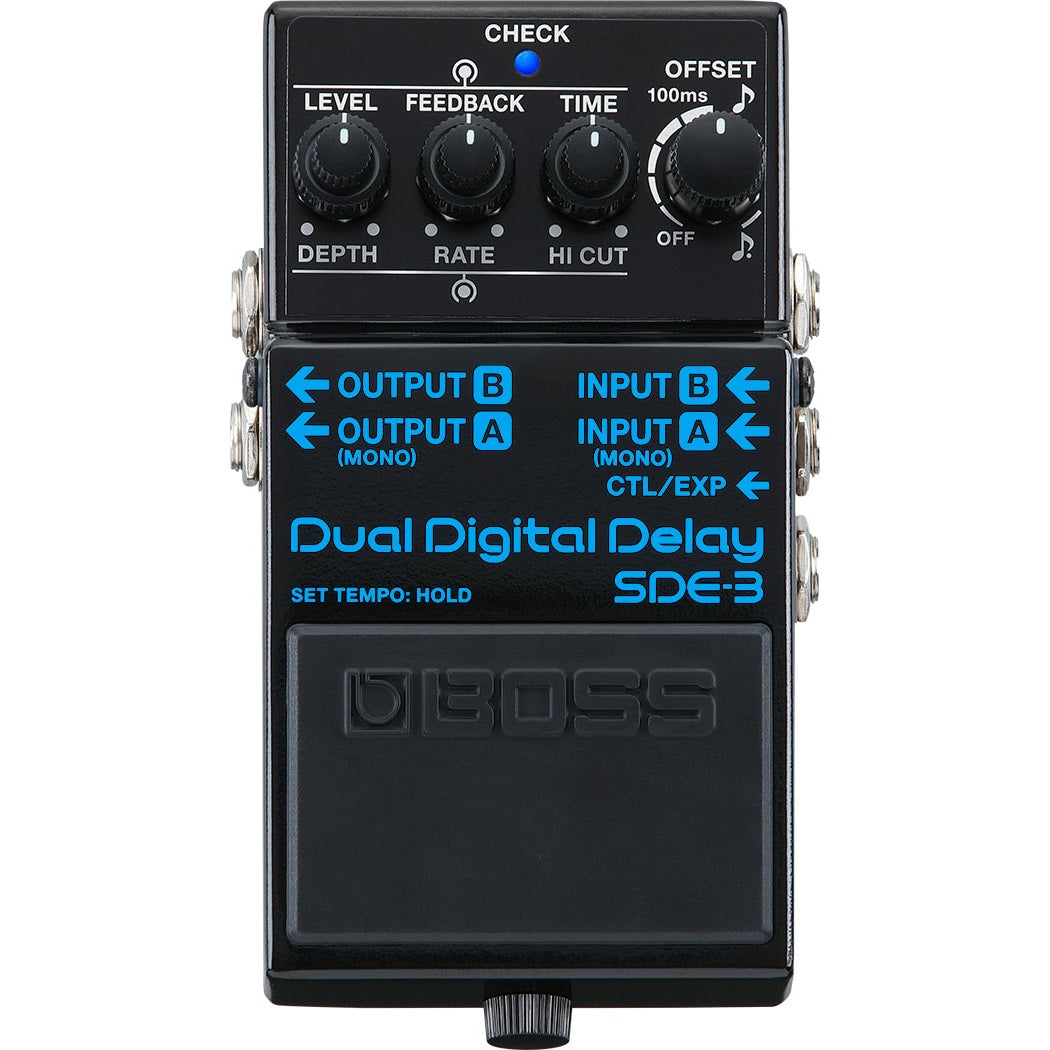 Boss SDE-3 Dual Digital Delay Pedal, Top