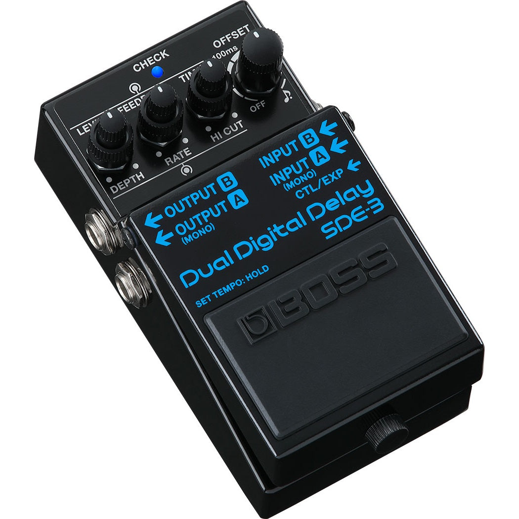 Boss SDE-3 Dual Digital Delay Pedal, Top Angle