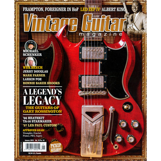 Image 1 Cover of Vintage Guitar Magazine - January 2025 Issue, vol 39 no 04, SKU: VG-202501