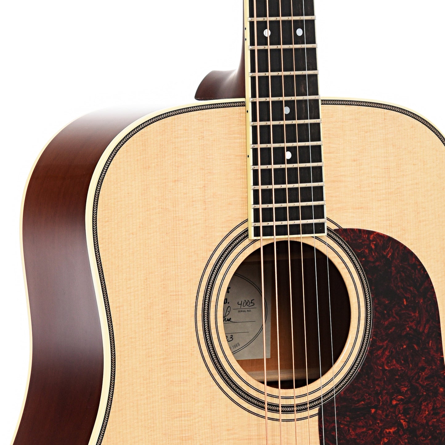 Sound hole of Gallagher Guitar Co. Doc Watson Dreadnought