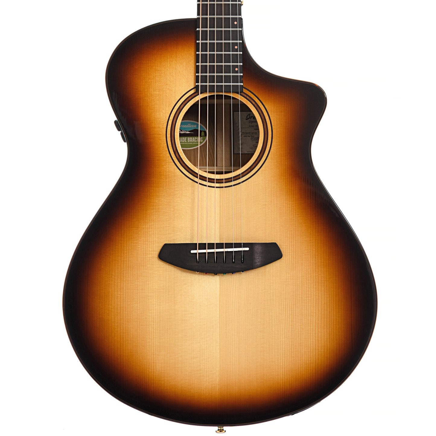 Front of Breedlove Organic Artista Pro Concert Burnt Amber CE European