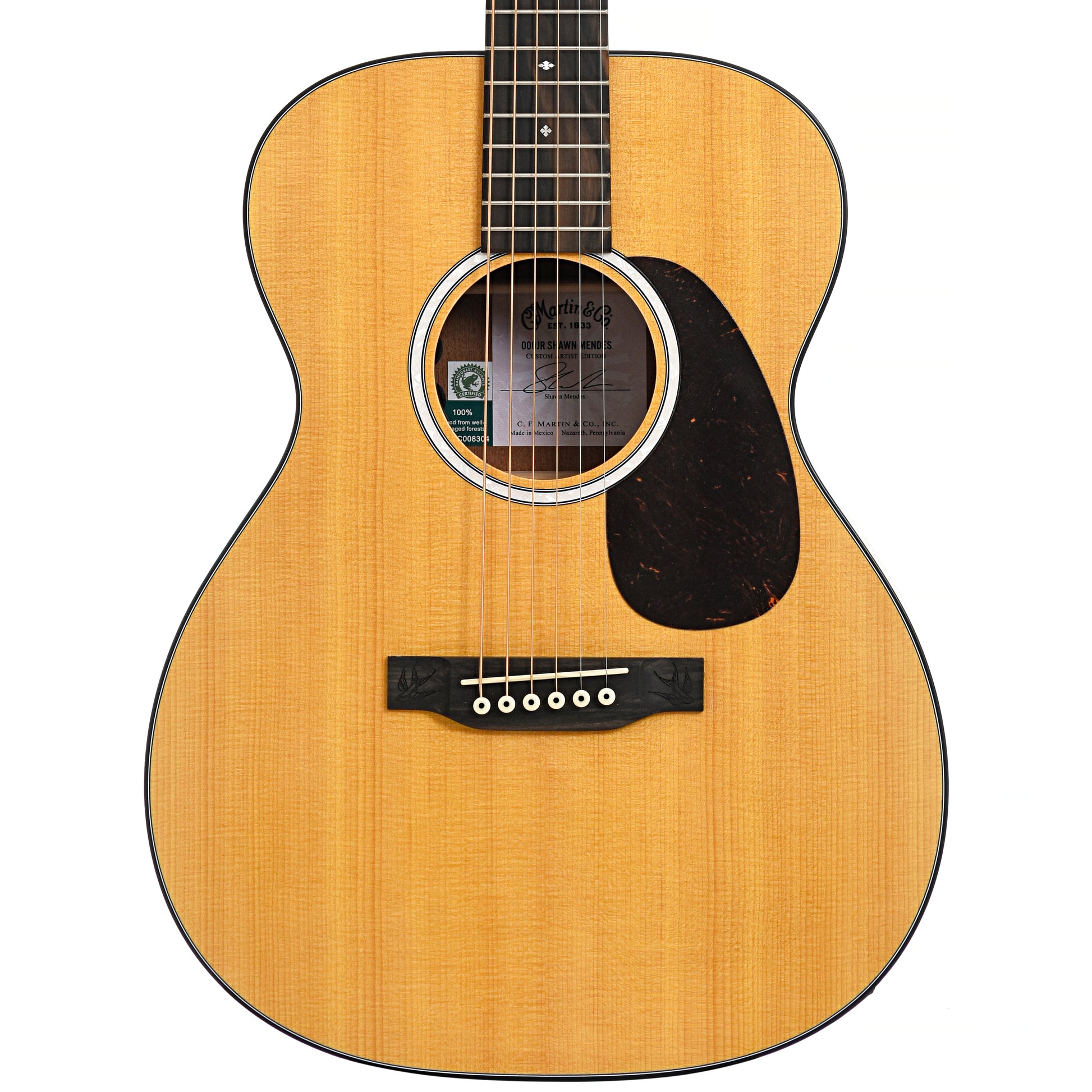 Front of Martin 000Jr-10, 000 Junior Guitar