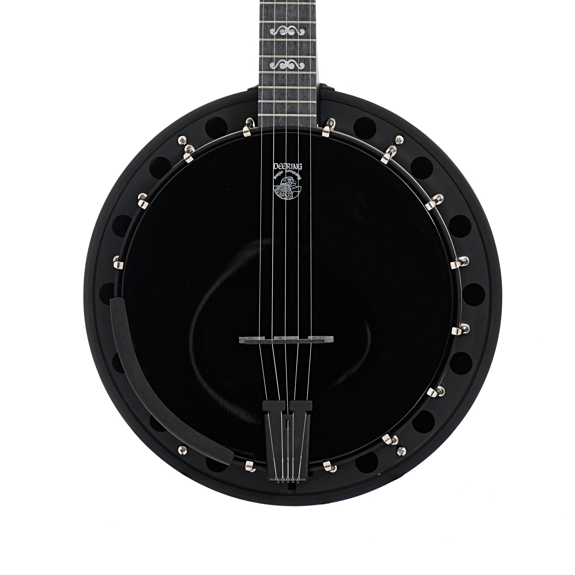 Front of Deering Goodtime Blackgrass Special Resonator Banjo