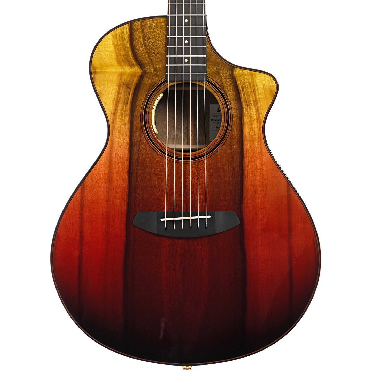 Front of Breedlove Oregon Concert Tequila Sunrise CE 