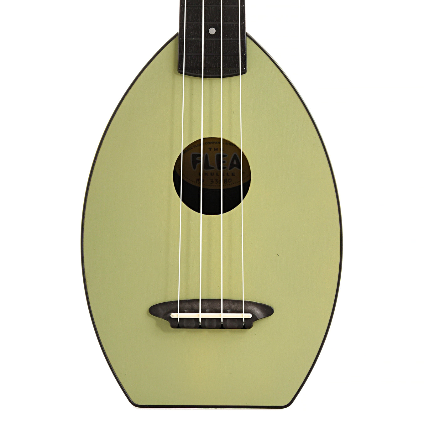 Image 1 of Magic Fluke Company Flea Ukulele, Soprano, Pistachio Finish with Cinch Sack- SKU# MFFLE-S-P : Product Type Soprano Ukuleles : Elderly Instruments