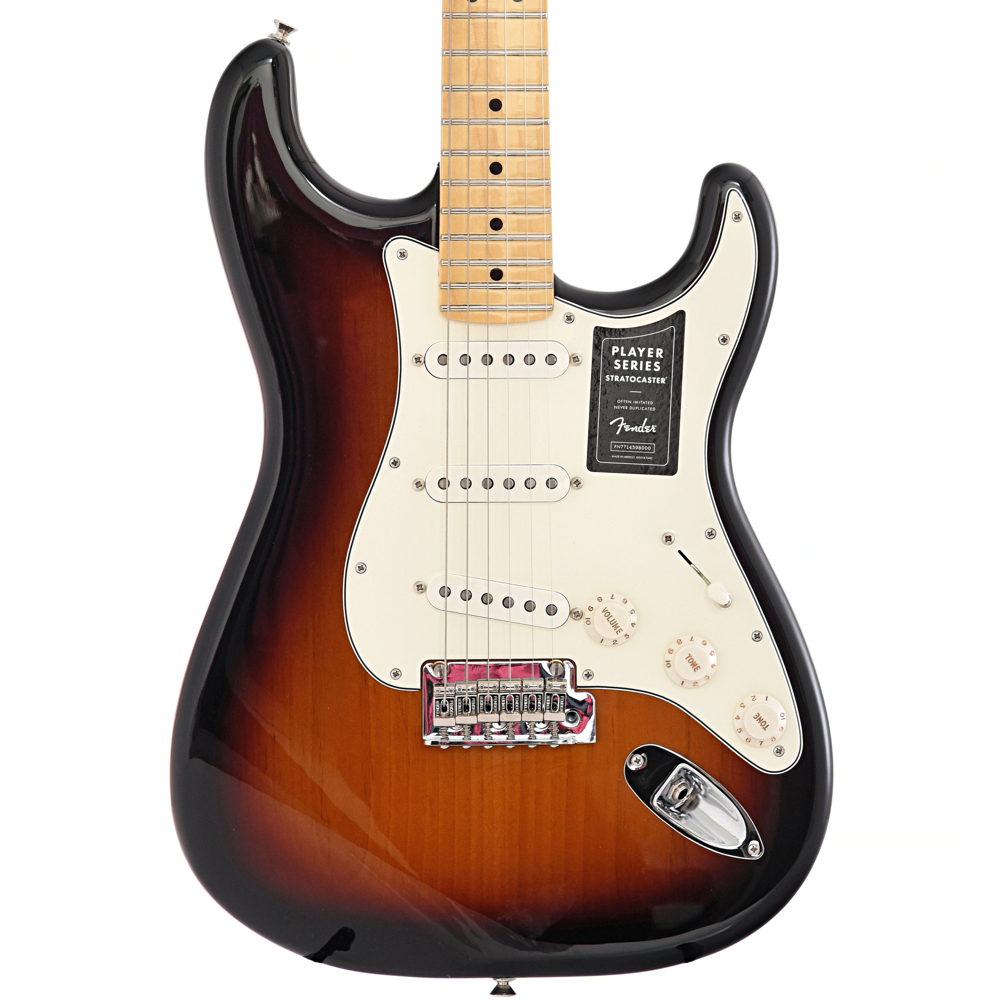 Fender Player Stratocaster, 3-Color Sunburst, Maple Fingerboard