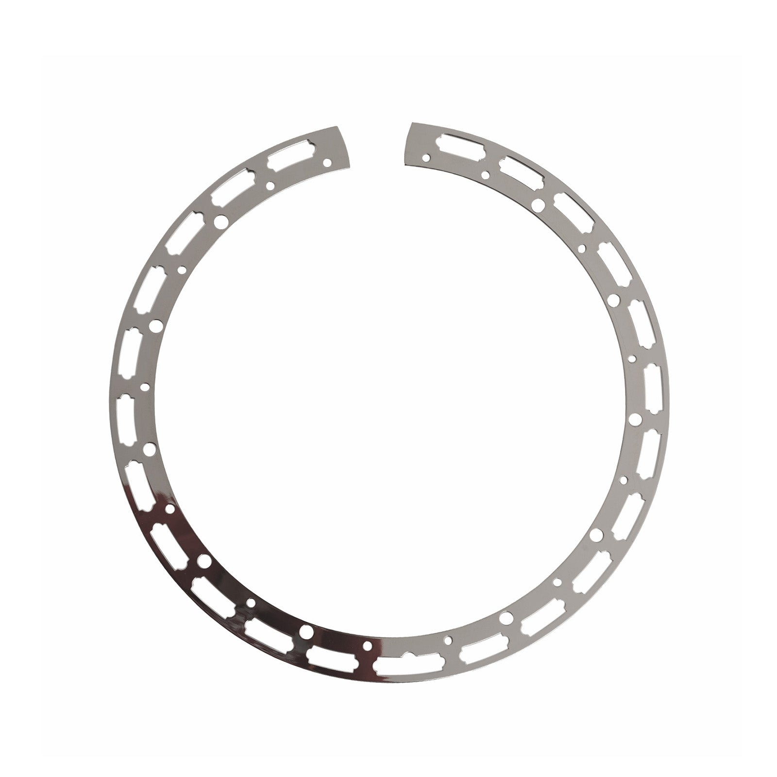 Image 1 of Prucha Two-Piece Banjo Flange, Nickel- SKU# PRP9 : Product Type Accessories & Parts : Elderly Instruments