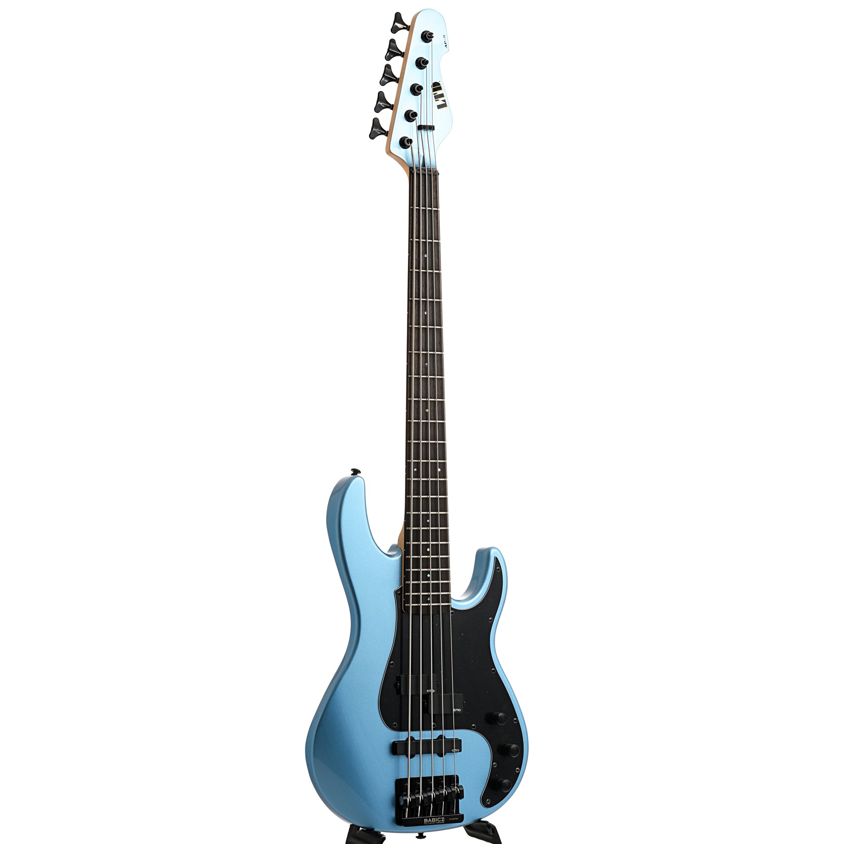 ESP LTD AP-5 5-String Bass, Pelham Blue – Elderly Instruments