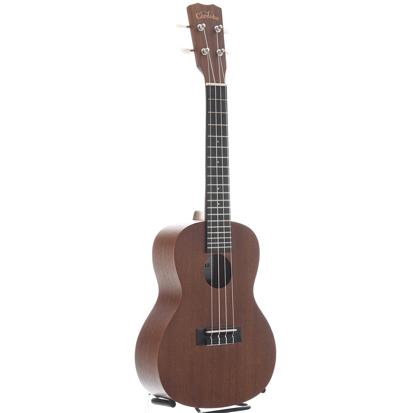 Full front and side of Cordoba Concert Ukulele 