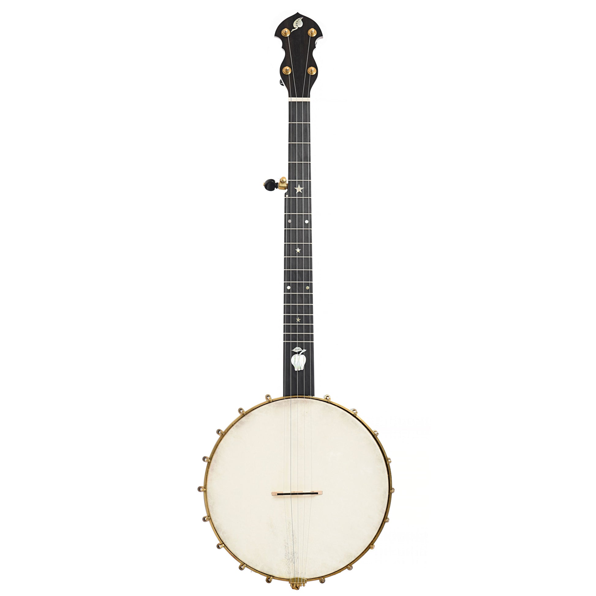 Full Front of Baugus Short Scale Open Back Banjo