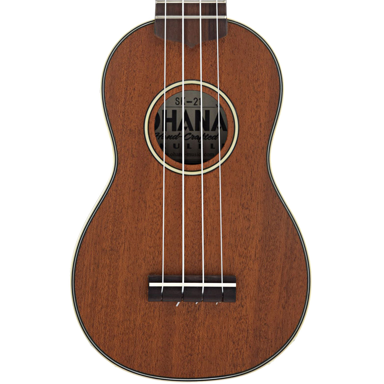 Front of Ohana SK-21 Sopranino Ukulele