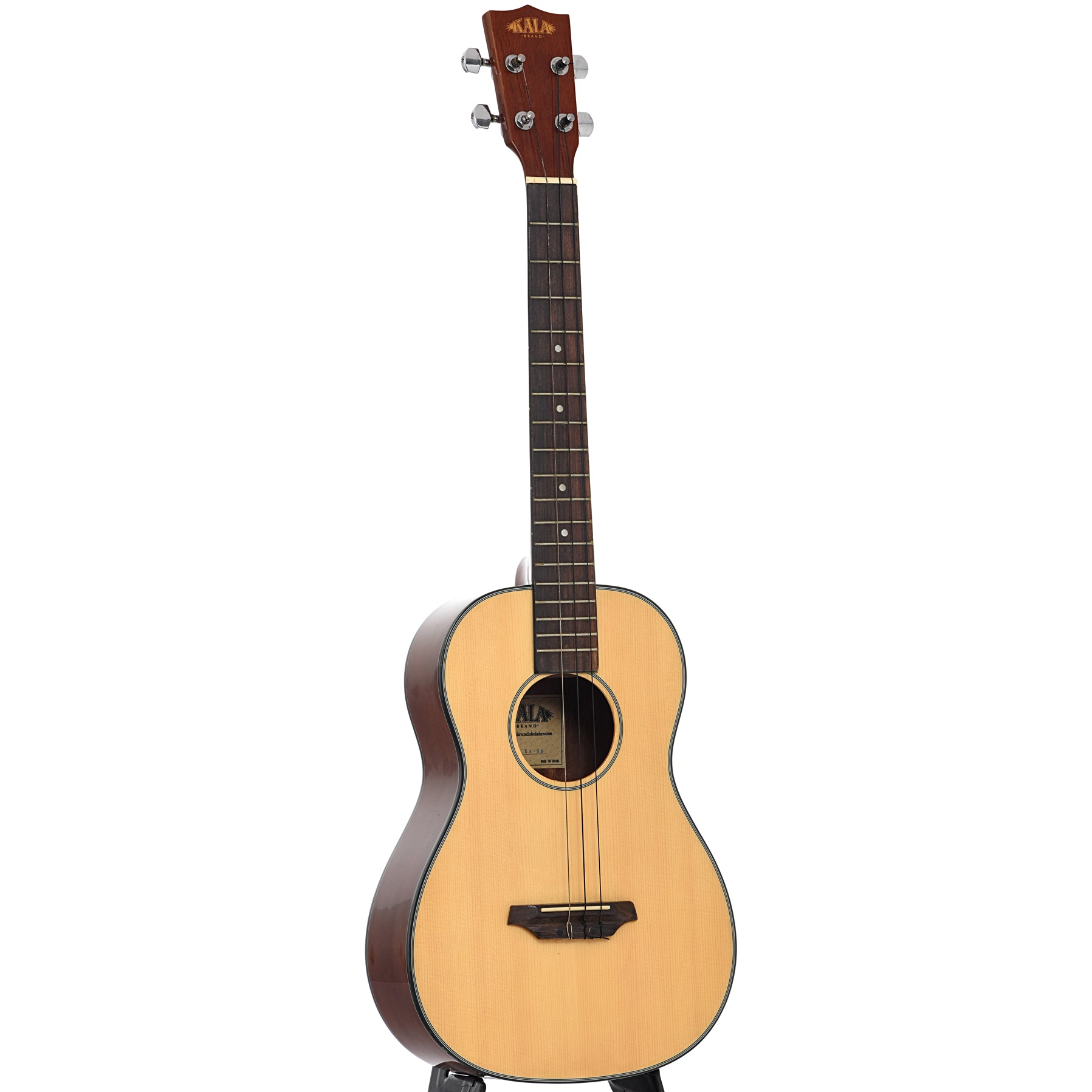 Full front and side of Kala KA-SB Baritone Ukulele