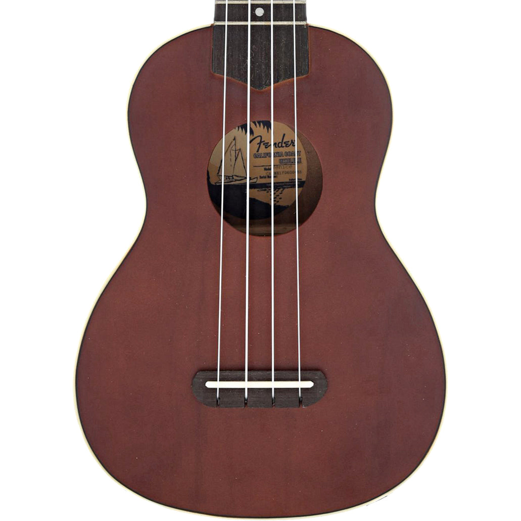 Front of Fender Venice Soprano Ukulele, Natural Finish