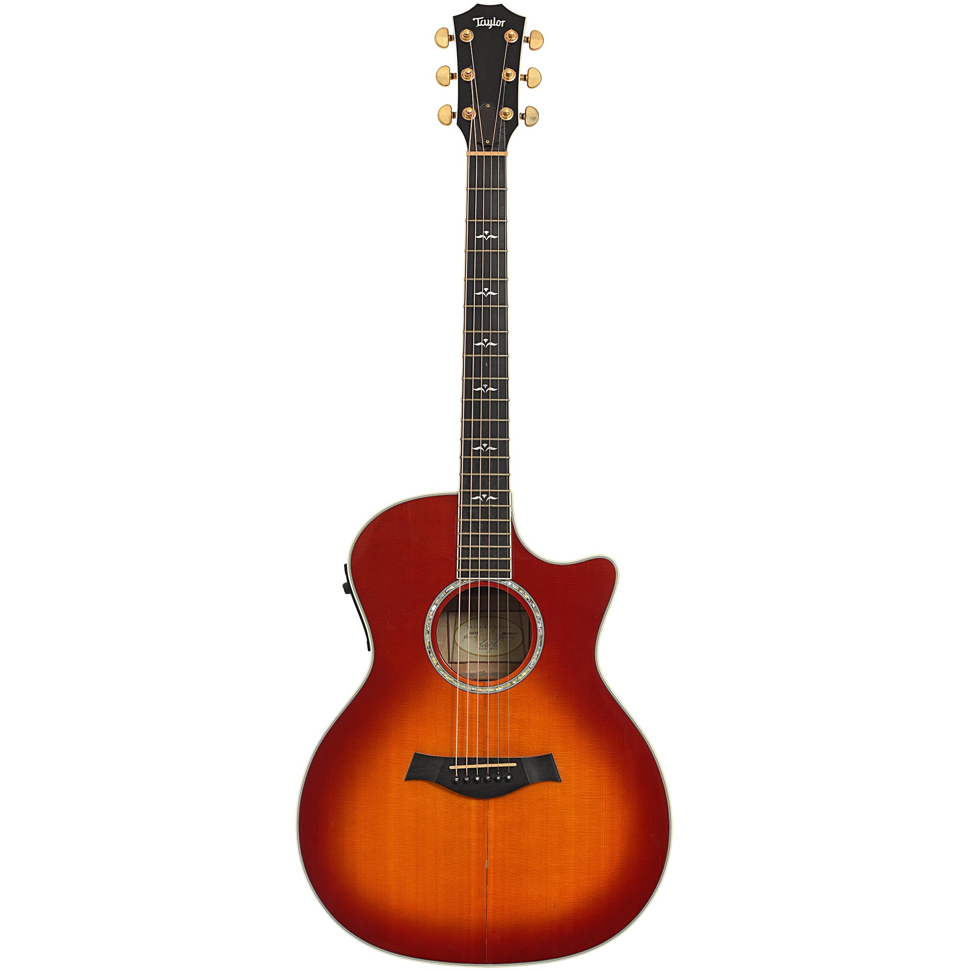 Taylor 614ce Cherry Sunburst Acoustic Electric Guitar (2001 