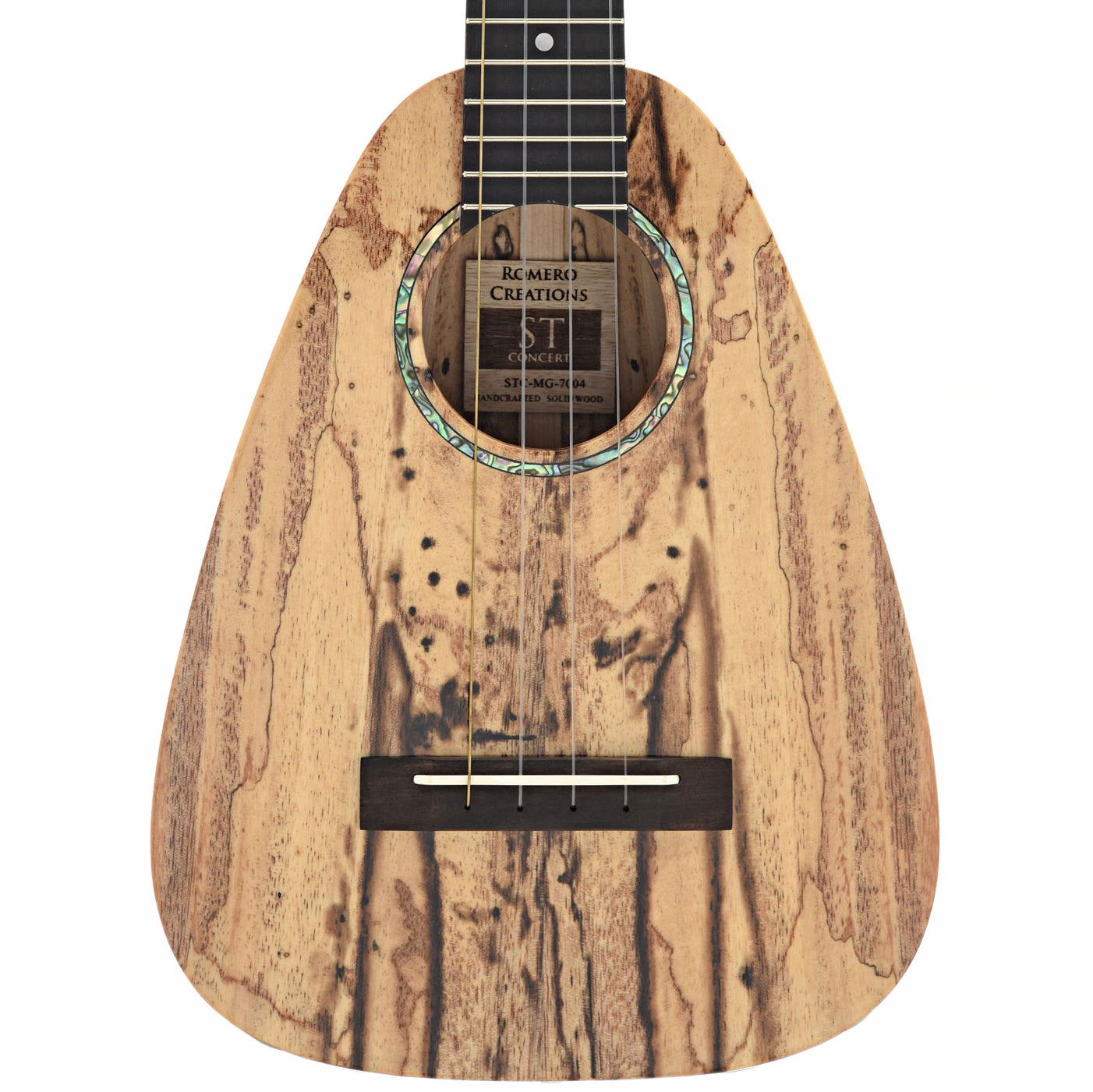 front of Romero Creations ST Concert, Spalted Mango