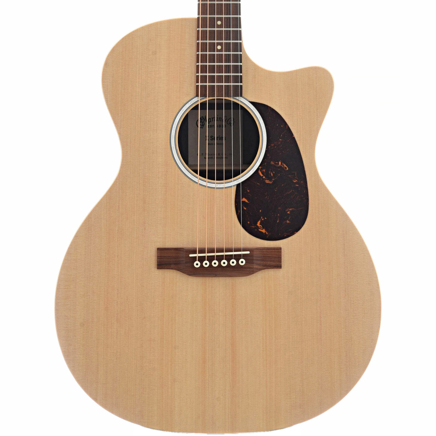 Front of Martin GPC-X2E Mahogany Guitar