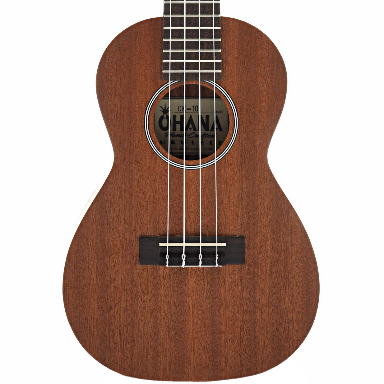 Front of Ohana CK-10 Concert Ukulele