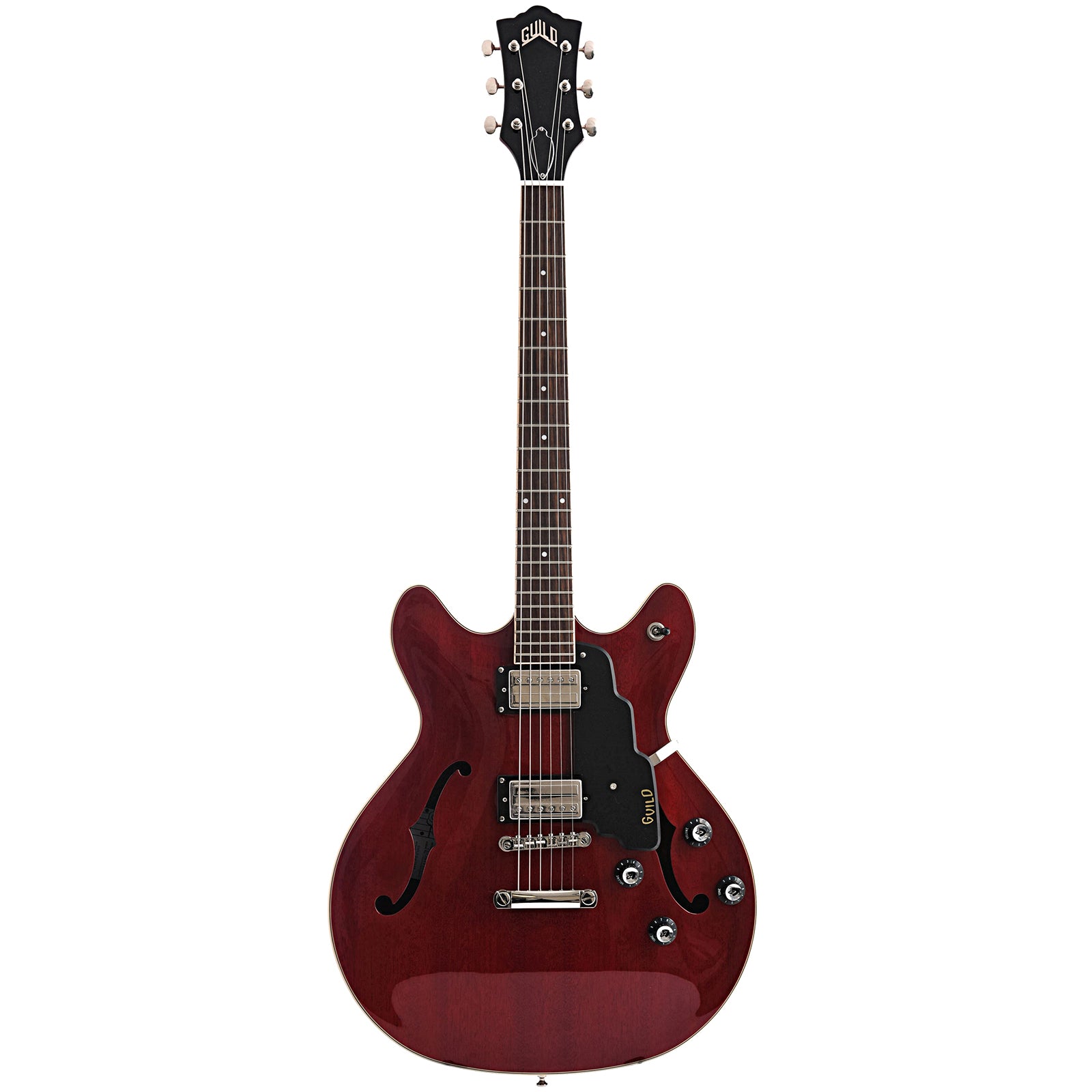 Red semi deals hollow body guitar