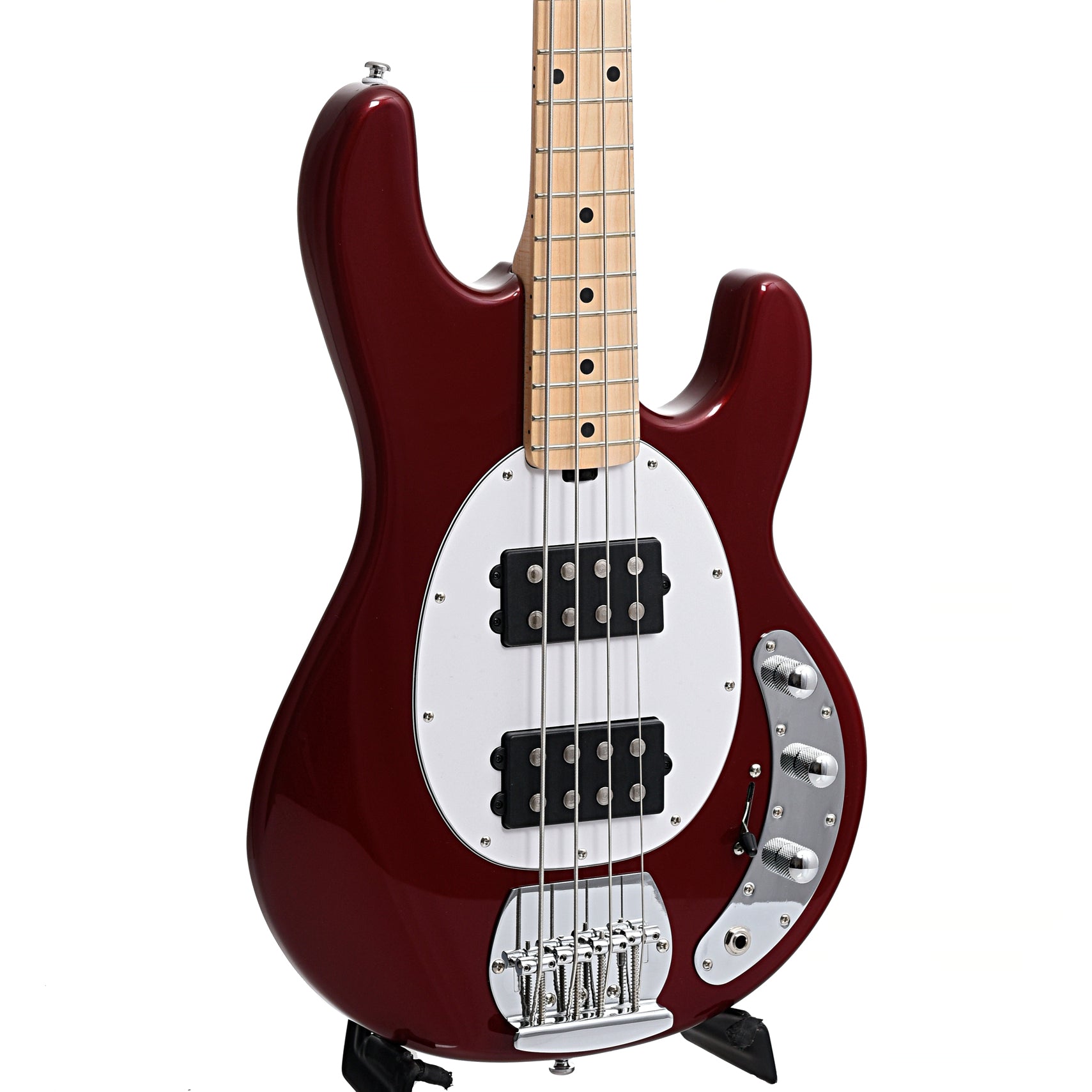 Sterling by Music Man StingRay Ray4HH Bass, Candy Apple Red 