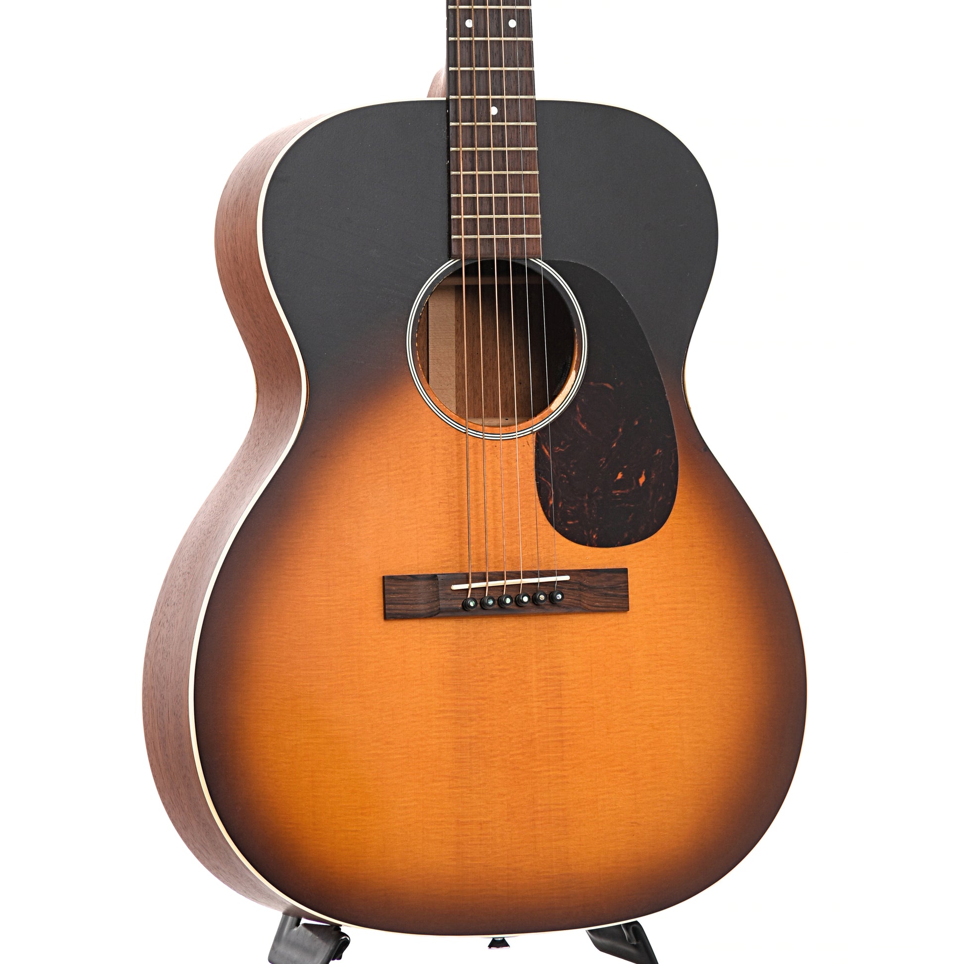 Front and side of Martin Custom 000-17e Whiskey Sunset 