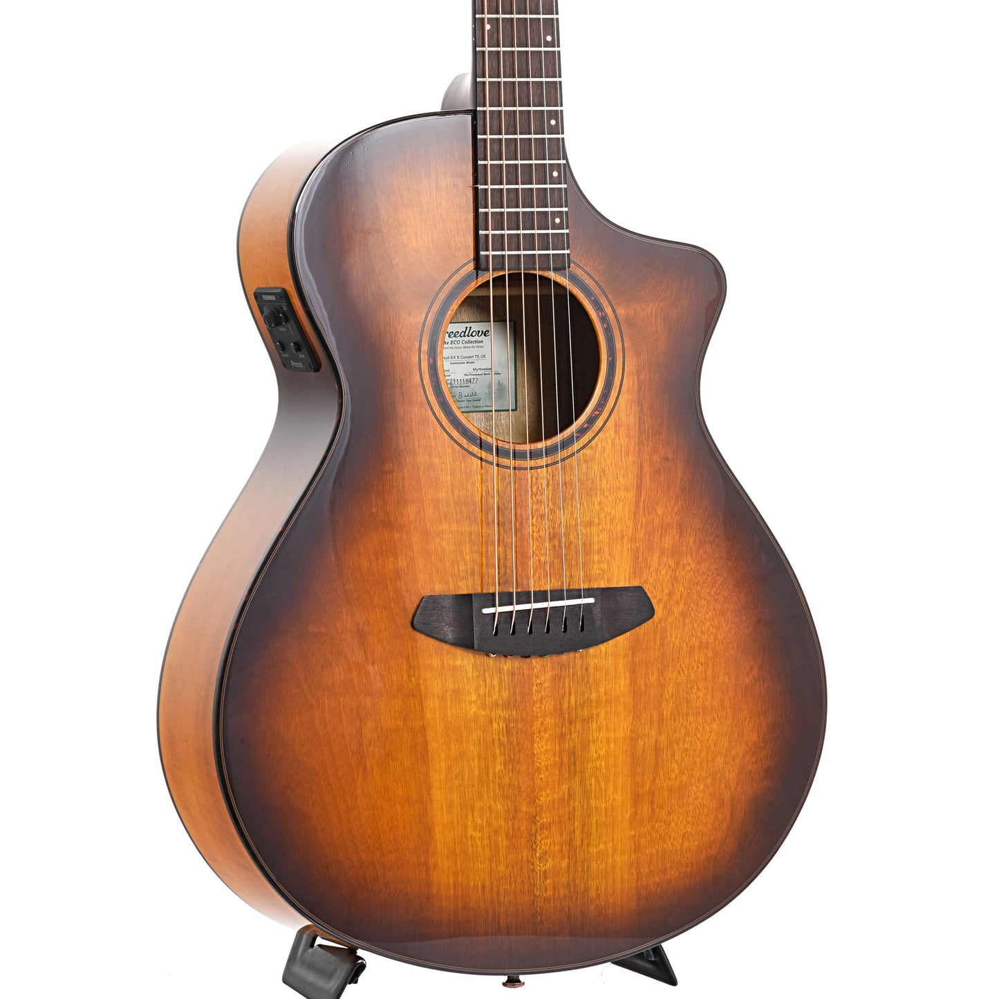 Image 3 of Breedlove Pursuit Exotic S Concert Tiger's Eye CE Myrtlewood-Myrtlewood Acoustic-Electric Guitar- SKU# BPEX-CTT : Product Type Flat-top Guitars : Elderly Instruments