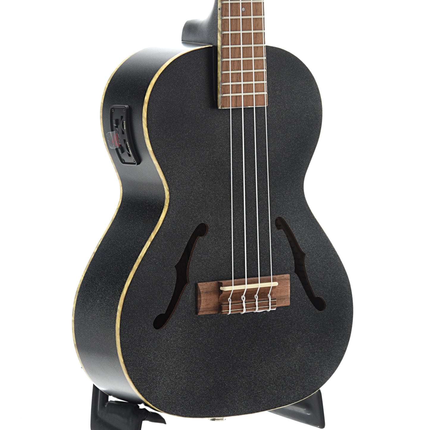 Image 2 of Kala KA-JTE/MTB Archtop Tenor Ukulele, Metallic Black Finish - SKU# KAJMTB : Product Type Tenor Ukuleles : Elderly Instruments