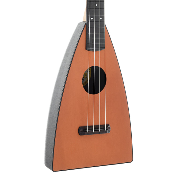 Magic Fluke Company Fluke Ukulele, Tenor, Mango Orange Finish with Cin