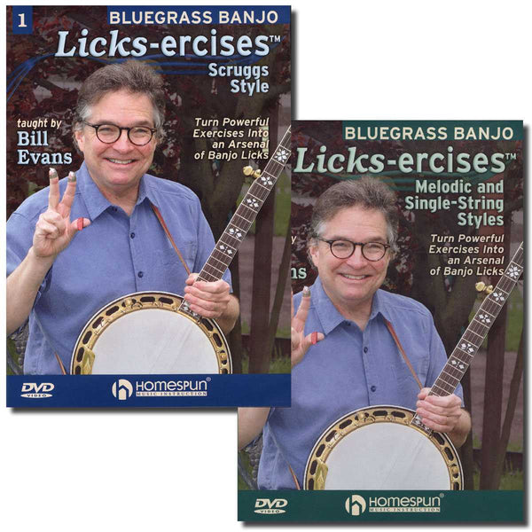 DVD Bluegrass Banjo Licks Ercises Two DVD Set Elderly Instruments