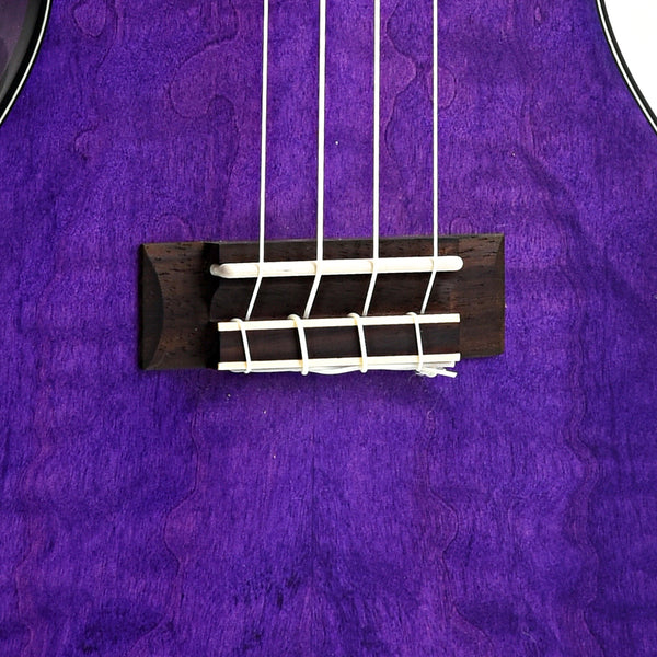 Lanikai Quilted Maple Purple Stain A/E Concert Ukulele & Case