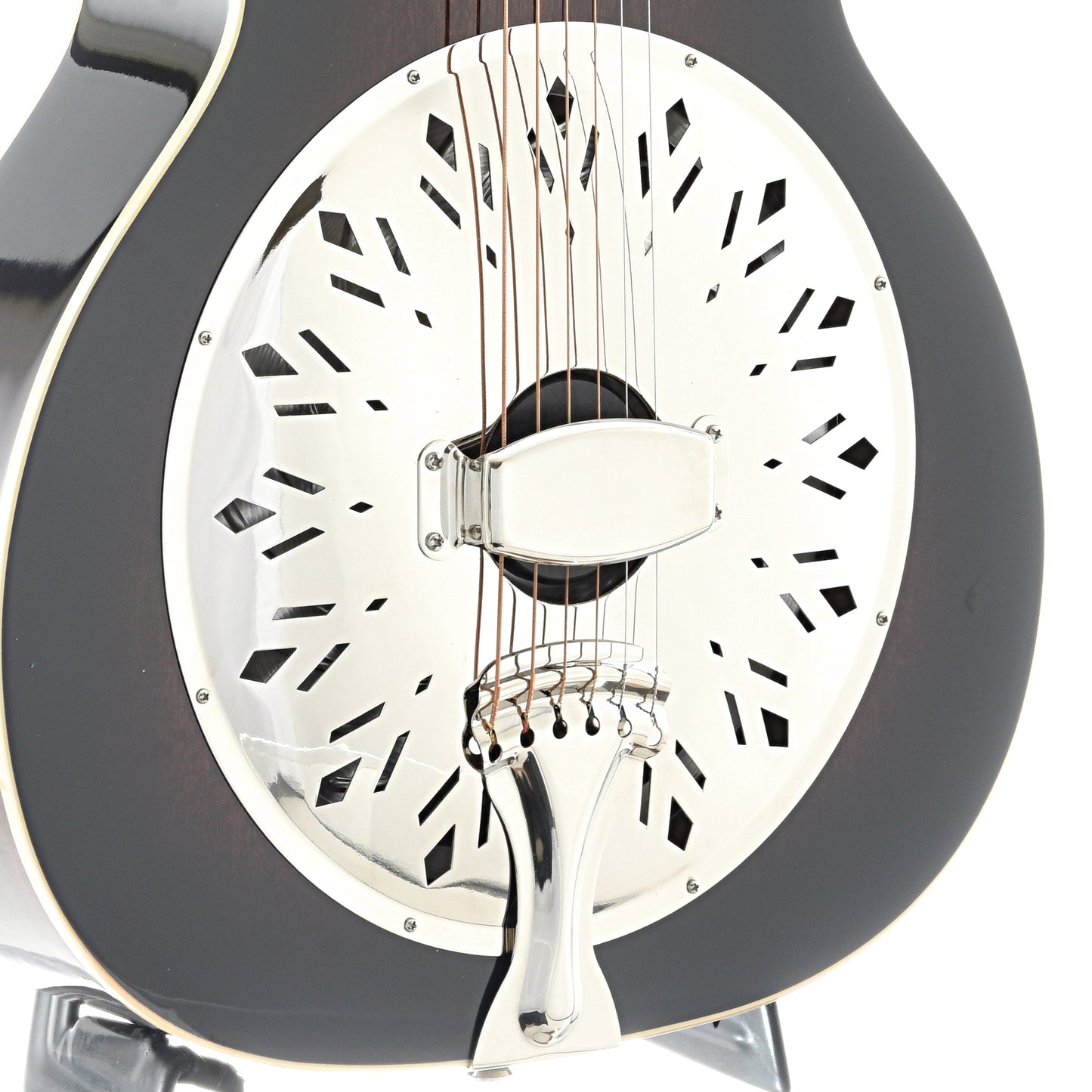 resonator of Recording King Rattlesnake Wood Body Roundneck Resonator 