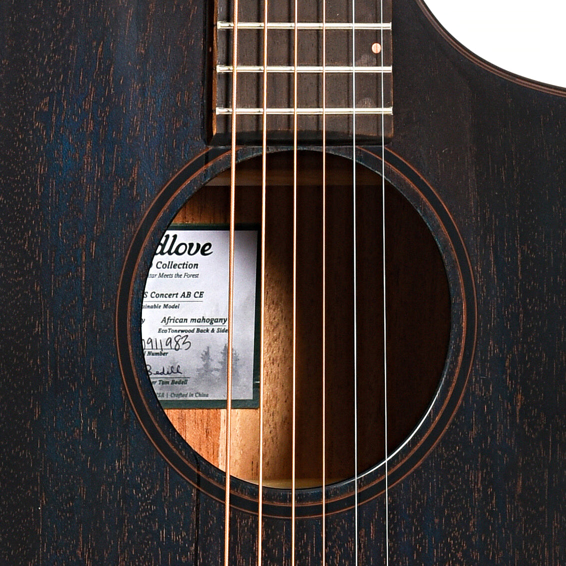 Breedlove Eco Collection Rainforest S Abyss Concert CE LTD African Mah Elderly Instruments