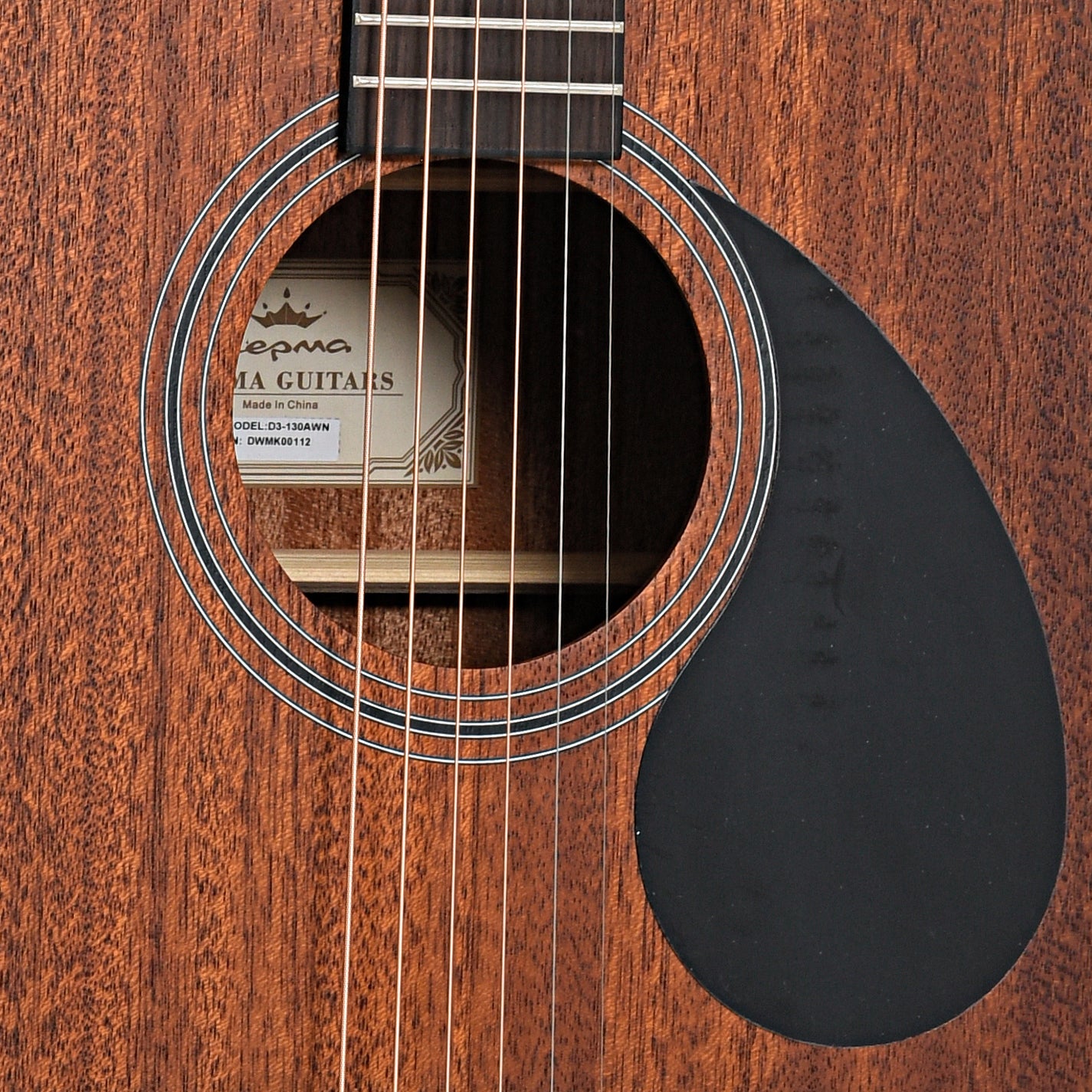 Sound hole of Kepma K3-A AcoustiFex Series D3-130AWN Dreadnought