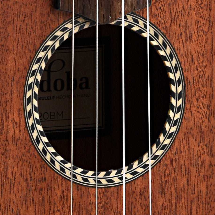 Soundhole of Cordoba 20BM Baritone Ukulele, Mahogany