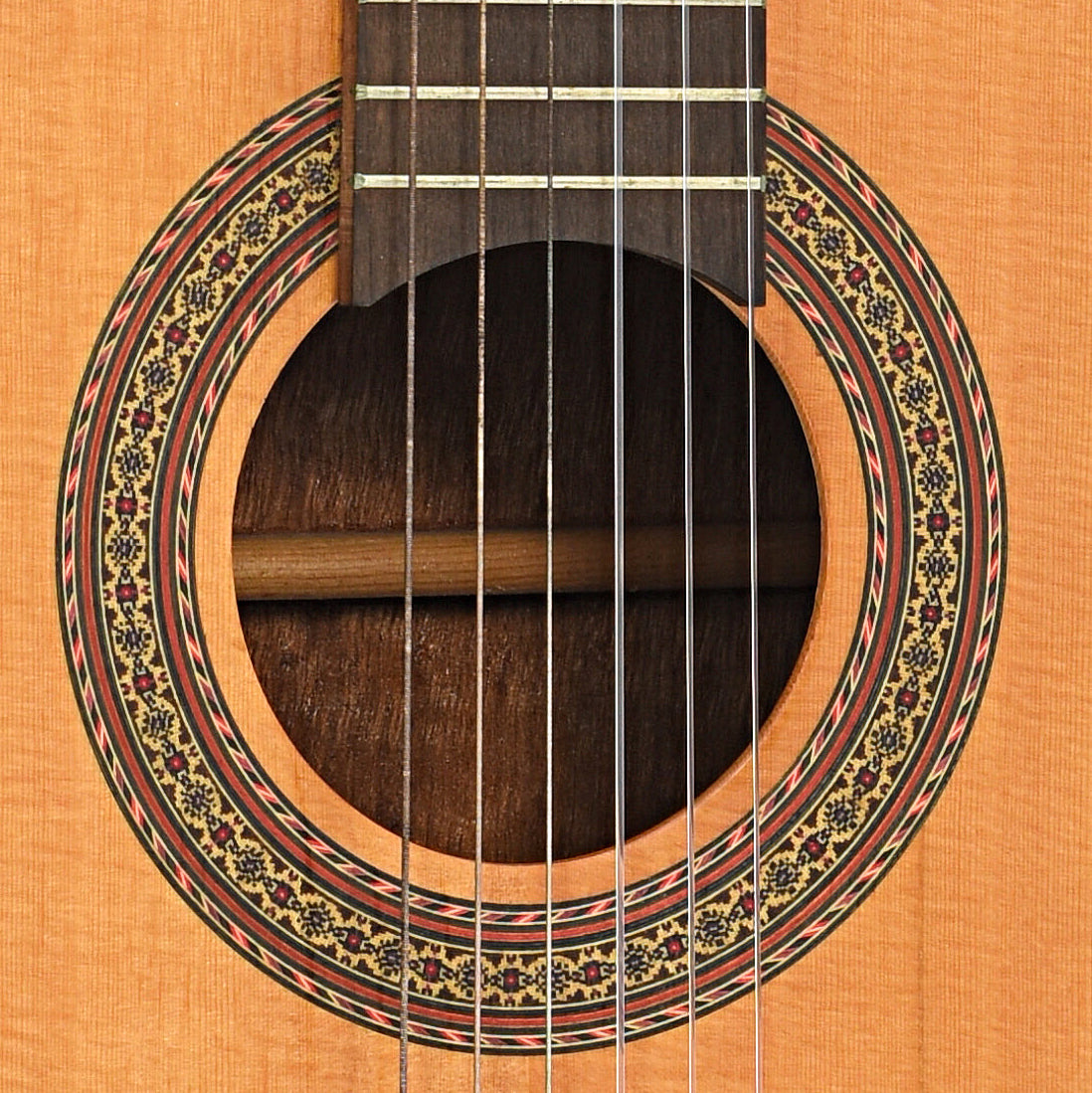 Soundhole of Harmony H6277 Classical Guitar