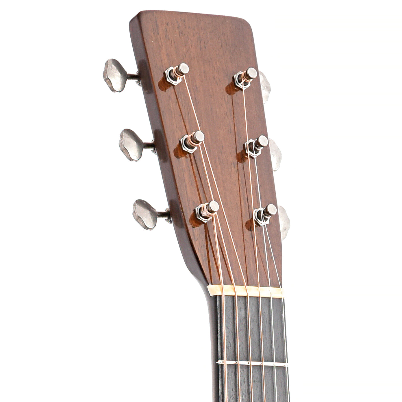 Front Headstock of Pre-War Guitars Co. Dreadnought Mahogany