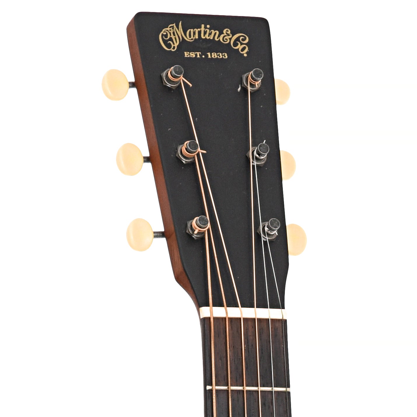 Front headstock of Martin Custom 000-17e Whiskey Sunset 