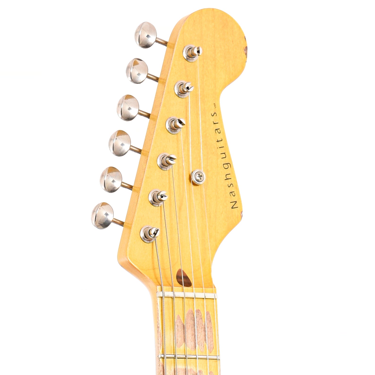 Front headstock of Nash S-57 Custom V-Neck