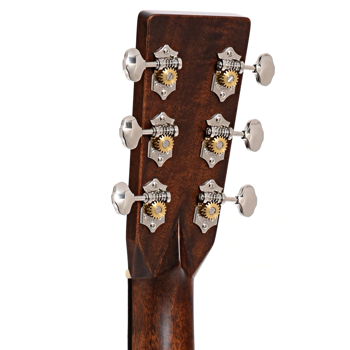 Back headstock of Martin D-28 Satin, Amberburst