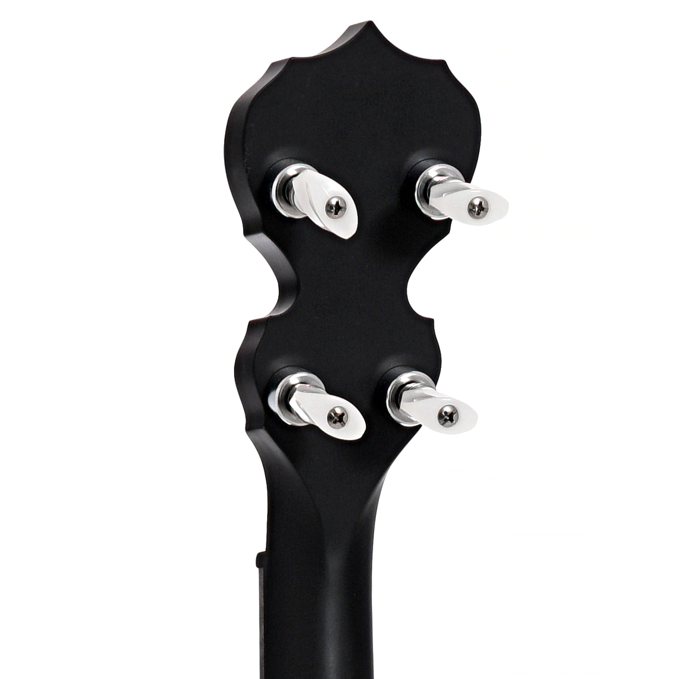 Back headstock of Deering Goodtime Blackgrass Special Resonator Banjo