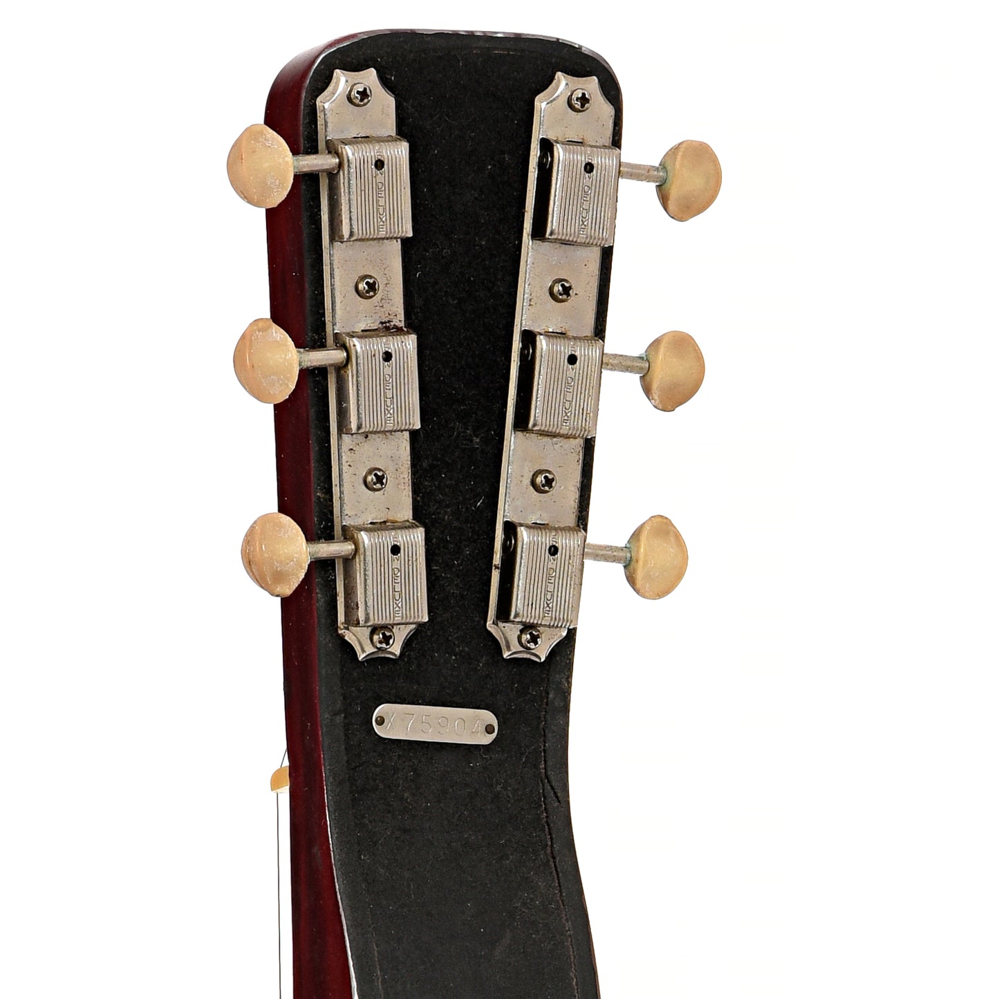 Back headstock of Oahu Model 1444 Lap Steel (1957)